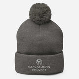 Backgammon Connect Logo Pom-Pom Beanie