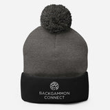 Backgammon Connect Logo Pom-Pom Beanie