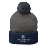 Backgammon Connect Logo Pom-Pom Beanie