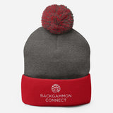 Backgammon Connect Logo Pom-Pom Beanie