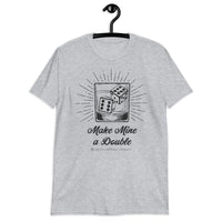 Make Mine a Double Backgammon T-Shirt - Black Print