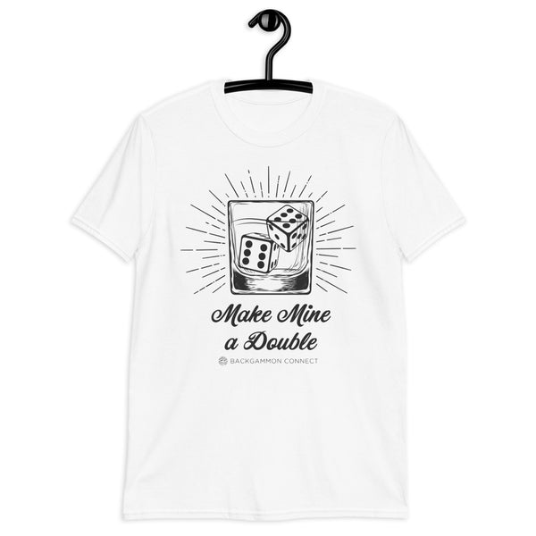 Make Mine a Double Backgammon T-Shirt - Black Print